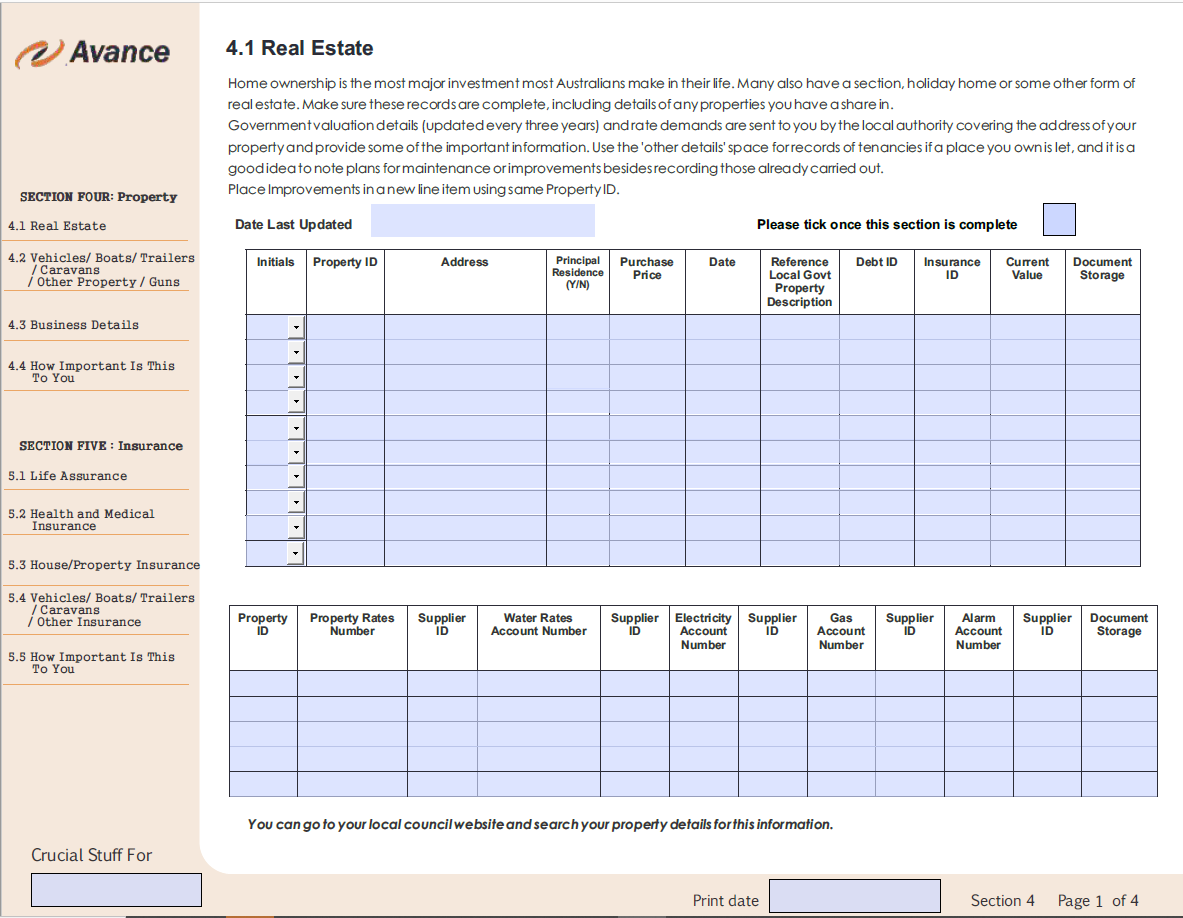 Alz Creation fillable pdf form essex 5